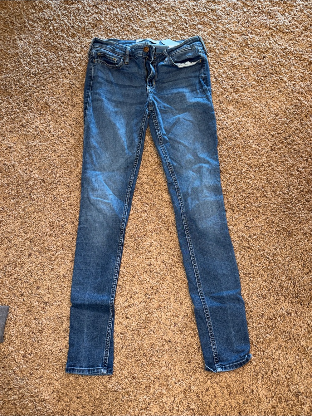 Hollister Women's Skinny Jeans in Blue Wash